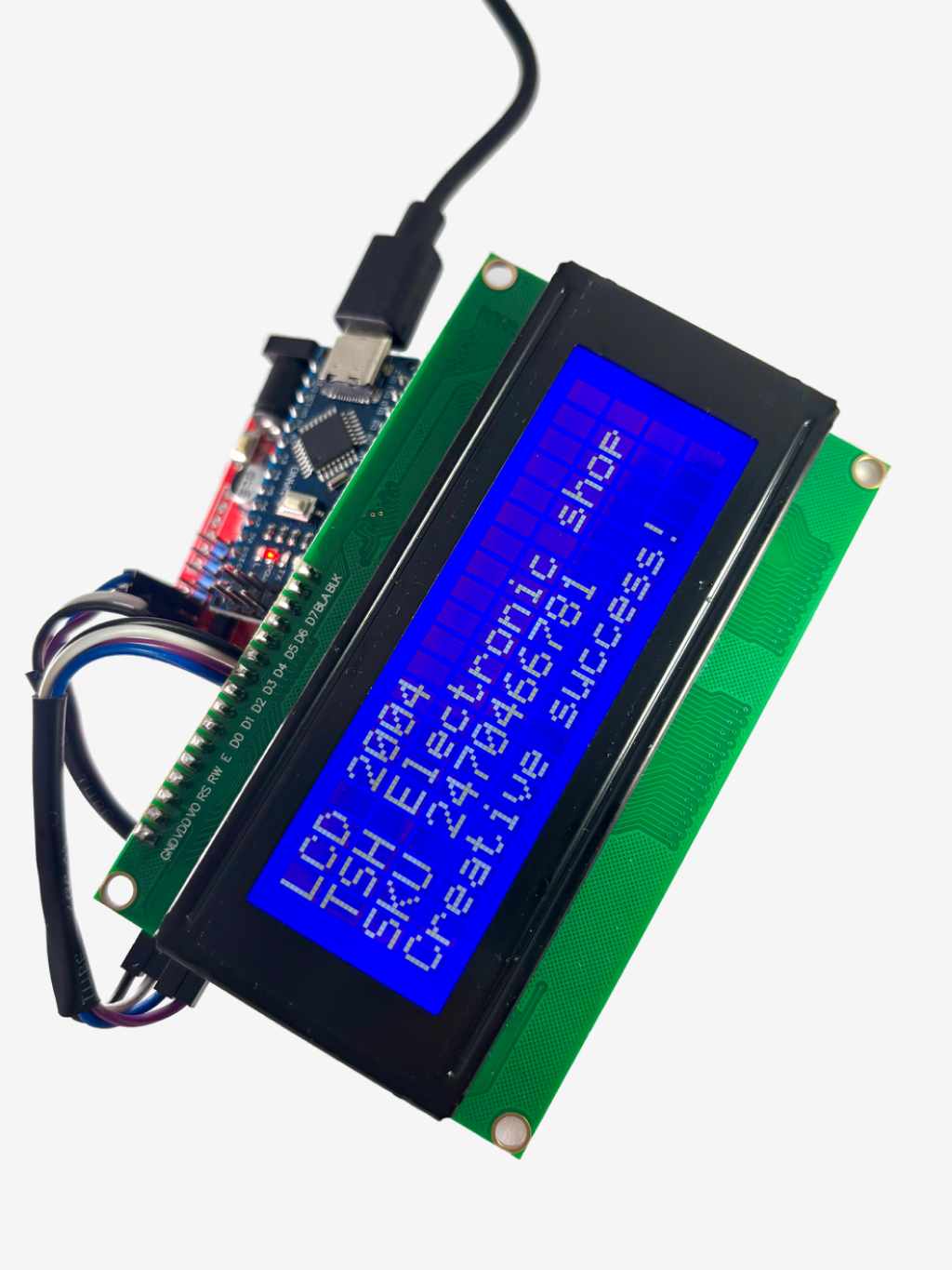 Жидкокристаллический дисплей c I2C, LCD2004
