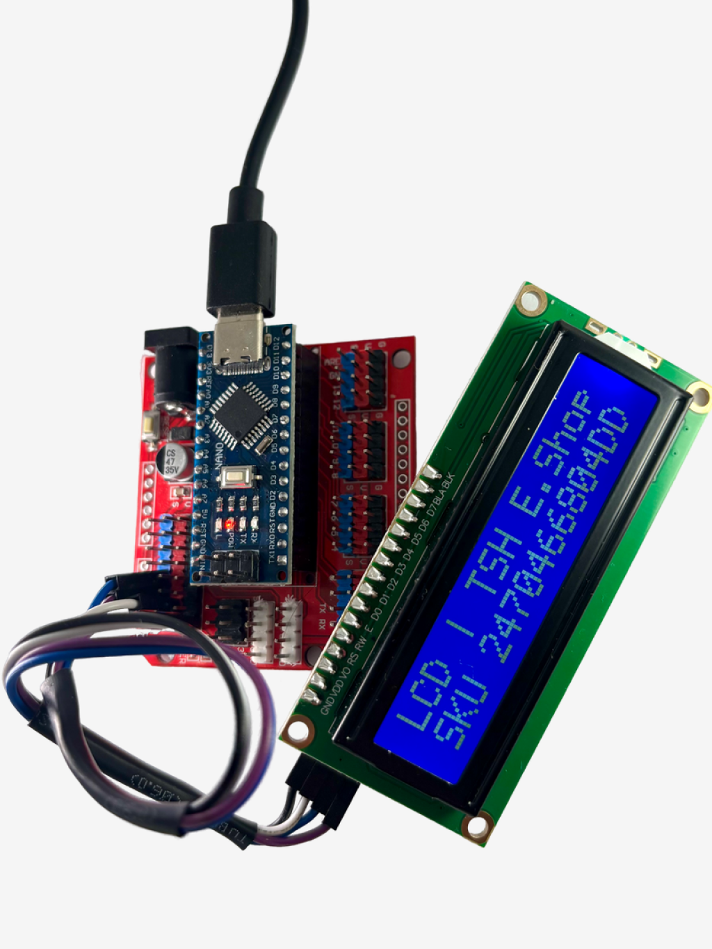 Жидкокристаллический дисплей c I2C, LCD1602